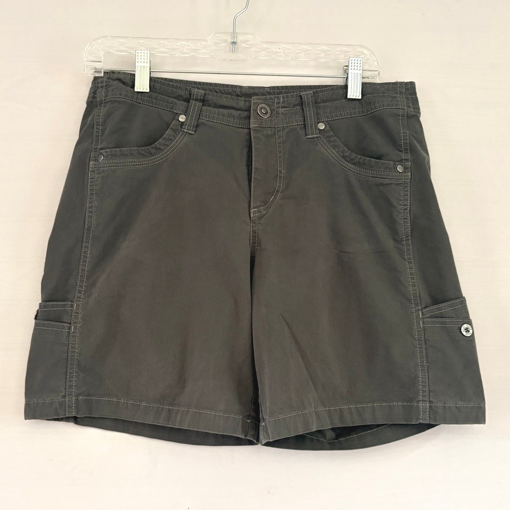 Kuhl Womens Hiking Shorts Charcoal Gray Cargo Utility Outdoor Size 10